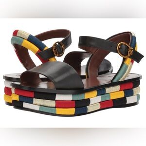 Tory Burch Black Camilla 40mm Platform Sandal
